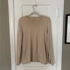 Figs Tan Long Sleeve Underscrub Shirt